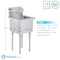 Amgood Stainless Steel Utility Sink. Bowl 15 in. x 15 in. x 13 in. With Faucet SINK 151513 - FAUCET - alternate 2
